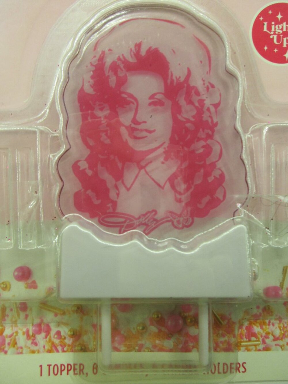 Dolly Parton Cake Topper Lights Up -Tested and Working NO Candles/Candleholders - Picture 2 of 5